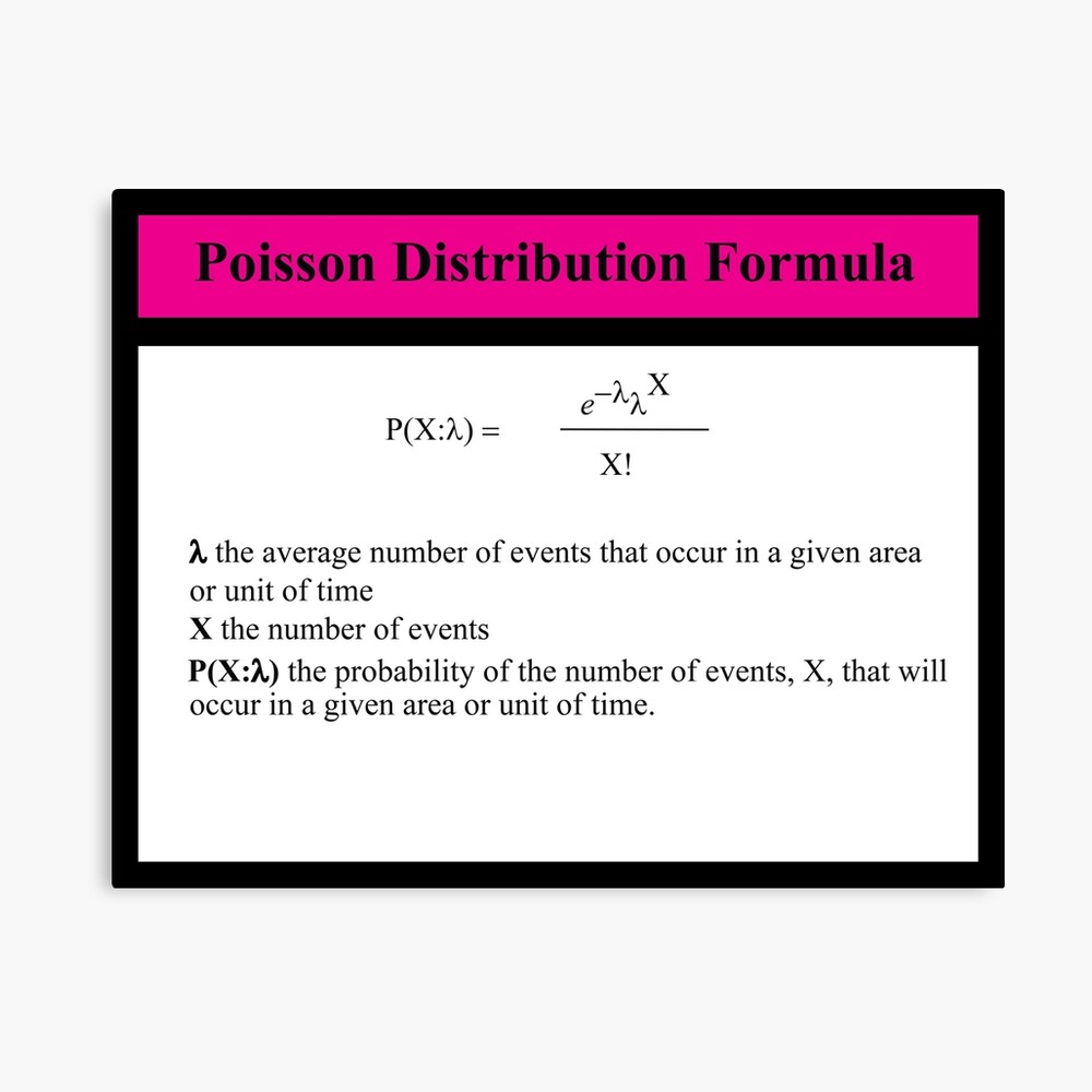 Poisson Distribution Equation The Statistics Matrix Photographic Print By Markcstansberry Redbubble