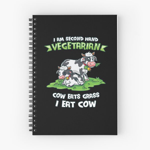 Item preview, I am second hand vegetarian cow eats grass i eat cow designed and sold by Tagesapfel.