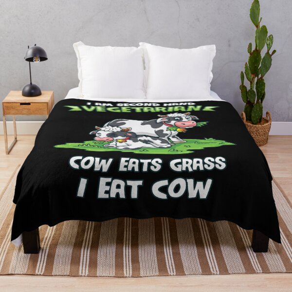 Item preview, I am second hand vegetarian cow eats grass i eat cow designed and sold by Tagesapfel.