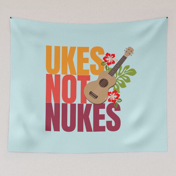 Item preview, Ukes not nukes for ukelele lovers designed and sold by dana-mie.