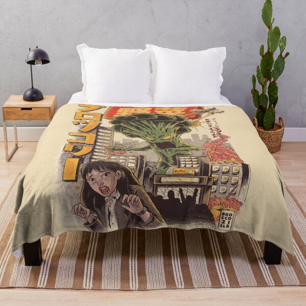 THE BROCCOZILLA Throw Blanket