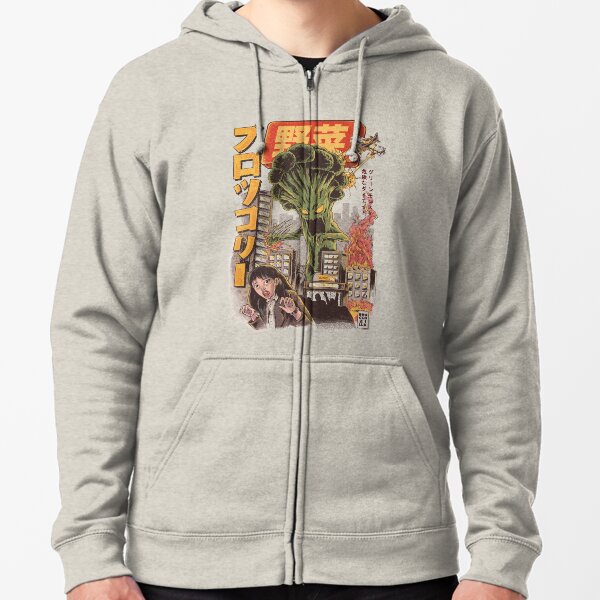 LA BROCCOZILLA Sudadera con capucha y cremallera