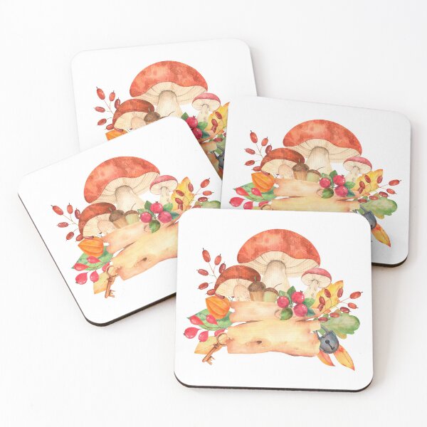 Item preview, Mushrooms and barries designed and sold by Designhub14.