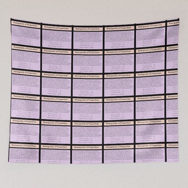 Item preview, Homogeneity of  Proportions, Chi Square:  The StatisticsMatrix at  Redbubble designed and sold by Mark Stansberry.