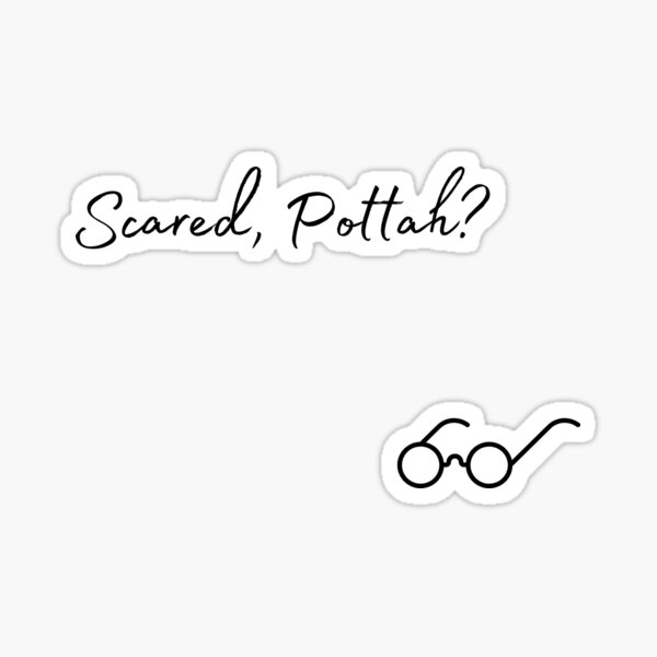 Harry Potter Sticker // scared, Pottah 