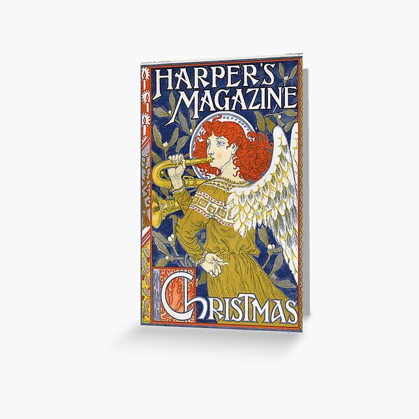 Vintage Harper's Magazine Christmas Magazine Cover Greeting Card