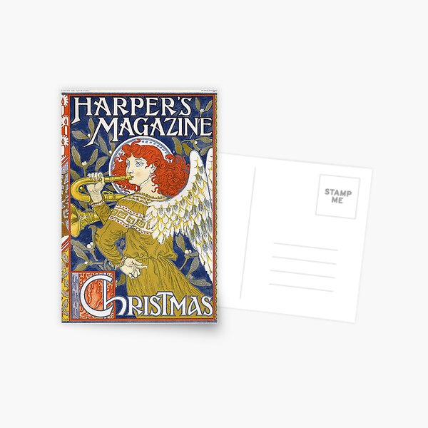 Vintage Harper's Magazine Christmas Magazine Cover Postcard