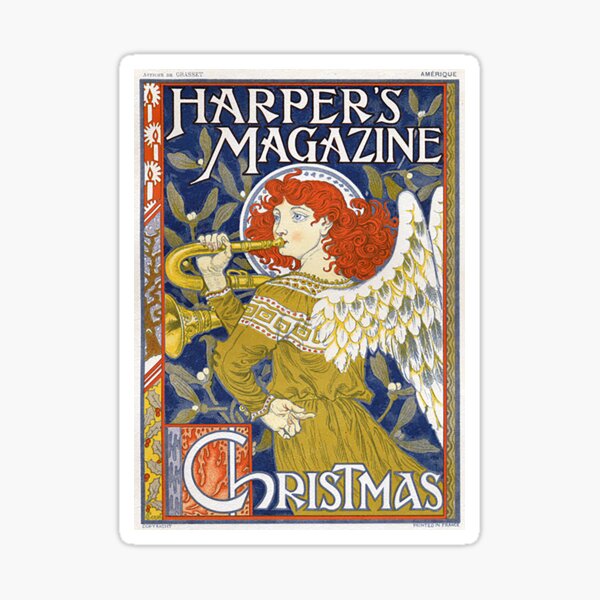 Vintage Harper's Magazine Christmas Magazine Cover Sticker