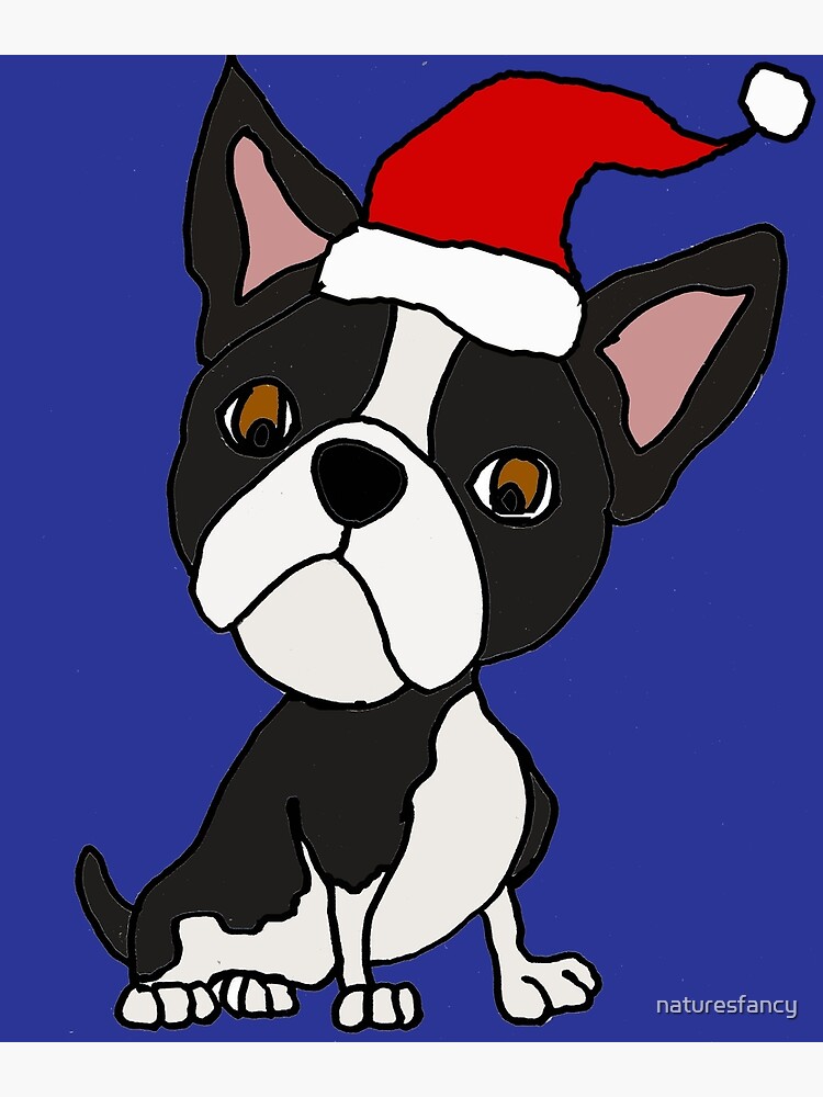 linda caricatura de perro de navidad