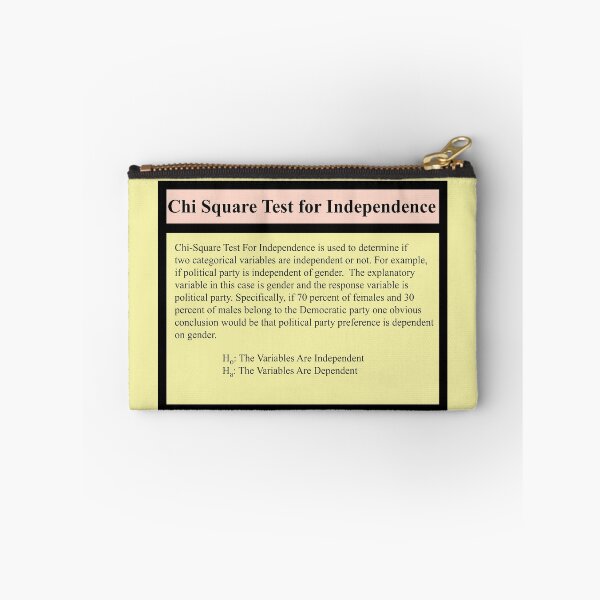 Item preview, Chi Square Test for Independence:   The StatisticsMatrix at Redbubble designed and sold by Mark Stansberry.