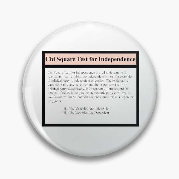 Item preview, Chi Square Test for Independence:   The StatisticsMatrix at Redbubble designed and sold by Mark Stansberry.