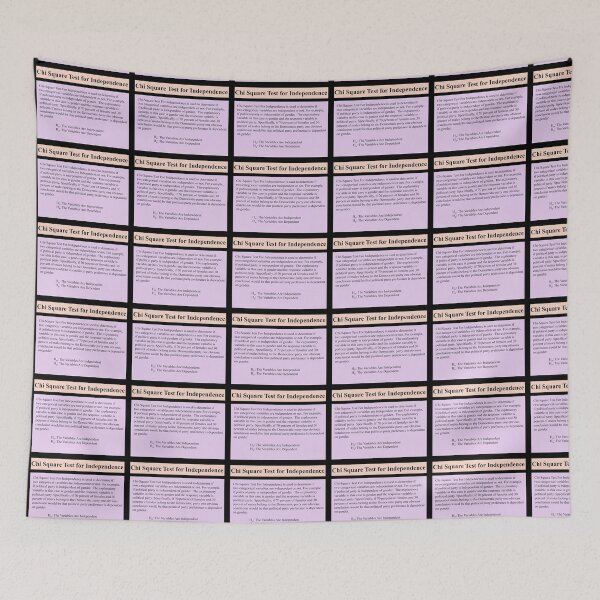 Item preview, Chi Square Test for Independence:   The StatisticsMatrix at Redbubble designed and sold by Mark Stansberry.