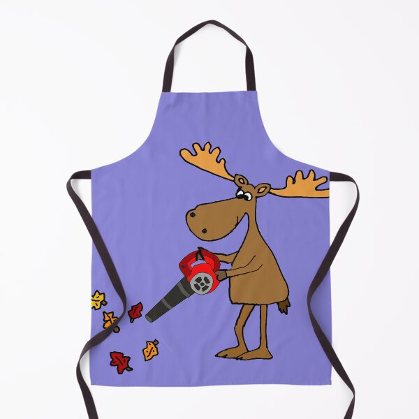 Item preview, Funny Moose Blowing Leaves Cartoon designed and sold by Nature's Fancy.