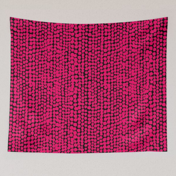 Item preview, Blotchy Spots Pattern 170820 - Neon Red on Black designed and sold by Artberry.