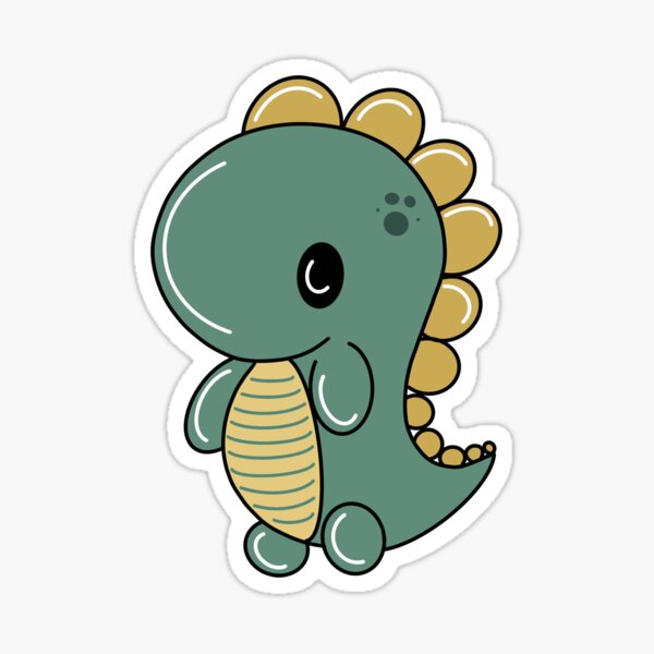 Dino Green Sticker