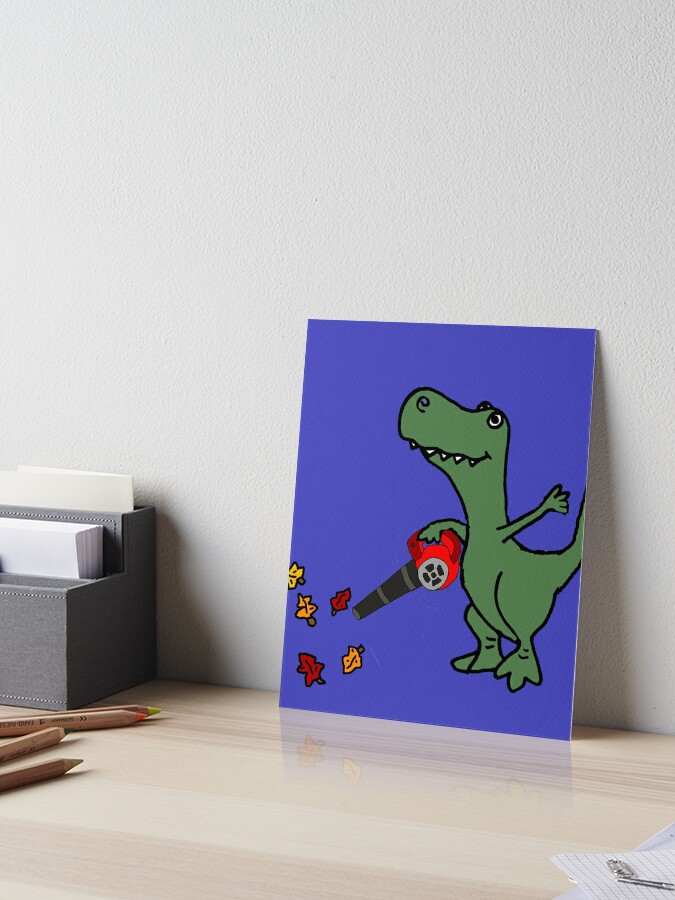 Funny T-rex Dinosaur Jumping Hurdles Cartoon Poster for Sale by  naturesfancy