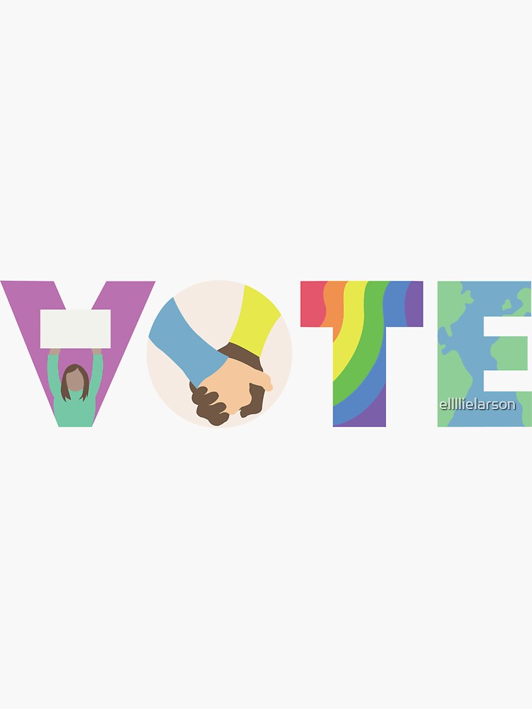 "VOTE" Sticker for Sale by ellllielarson Redbubble