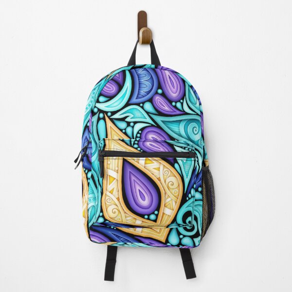 Item preview, Colored Seamless Pattern with Floral Ethnic Motifs designed and sold by lissantee.