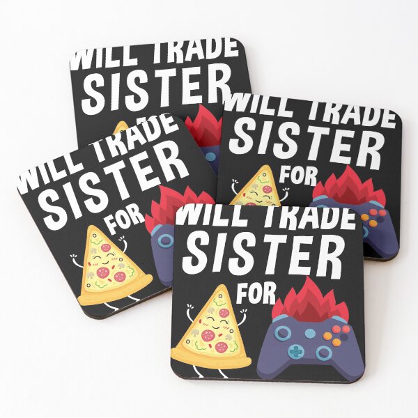 Item preview,  Will Trade Sister For Video Games and Pizza, , Girls, Halloween designed and sold by ANAS MAATI.