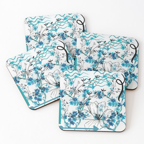 Item preview, Bright Abstract Floral Art Poster designed and sold by Swooncake Press.