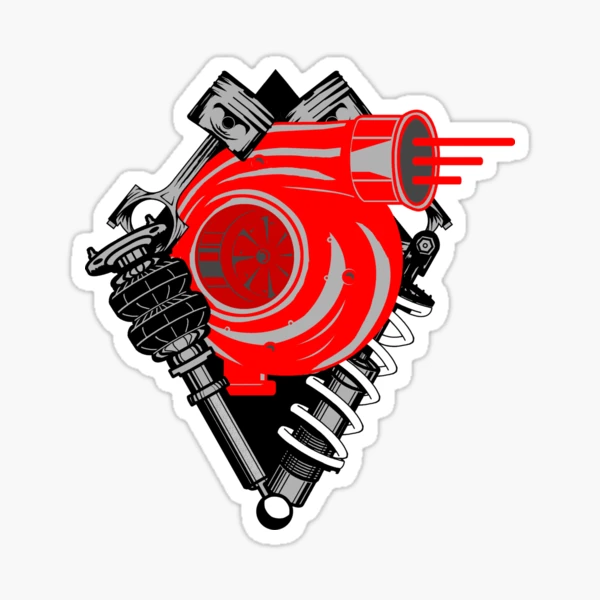 Tuning gift car turbocharger cylinder chassis Sticker by niklas-mzy