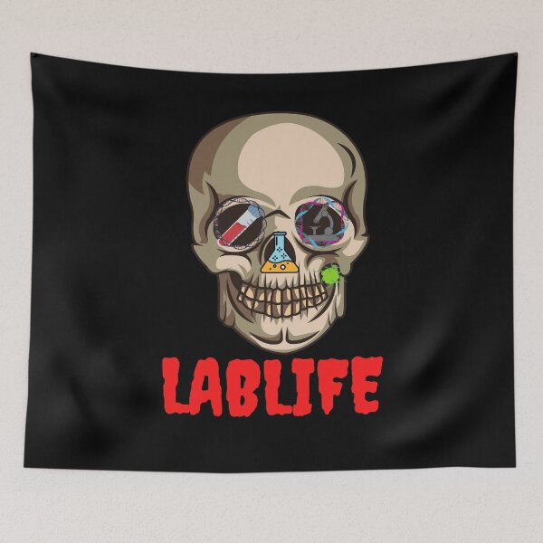 Item preview, HALLOWEEN SKULL LABLIFE MEDICAL LAB SCIENTIST CHEMIST MICROBIOLOGIST designed and sold by Hippiesole.