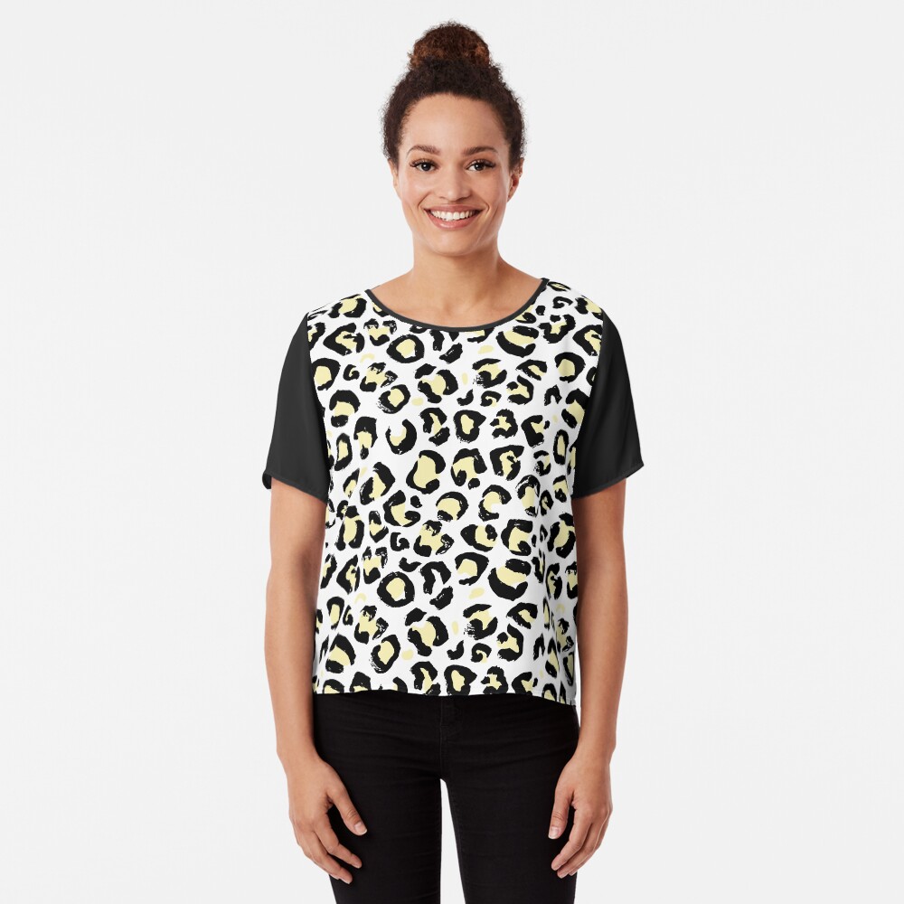 yellow leopard print top