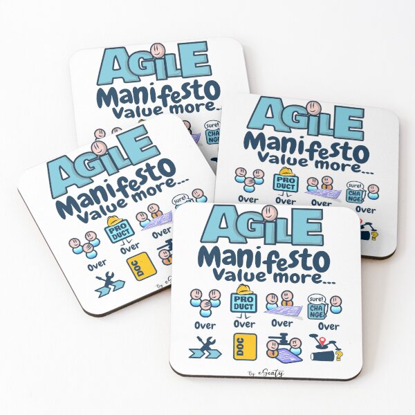 Item preview, Agile Manifesto, Value More ... designed and sold by eSeaty.