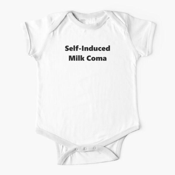 Self-Induced Milk Coma Short Sleeve Baby One-Piece