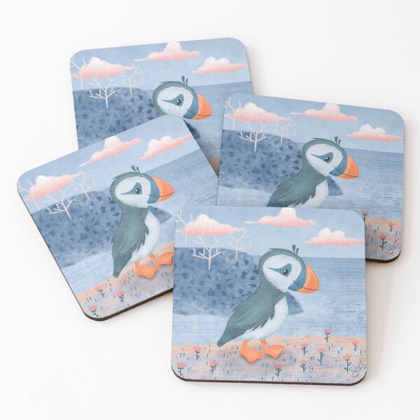 Item preview, Little Puffin Painting designed and sold by aurorabjoern.