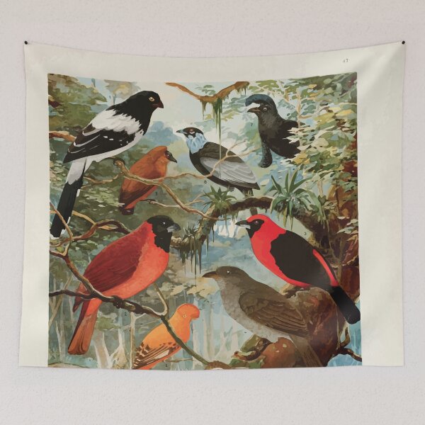 Item preview, Birds of the Amazon Album de aves amazonicas Emil Goldi 1906 049 Tie tinga Pipira Cri cri o Ioao de barro Gallo da serra Pavao do mato designed and sold by WetdryvacRB01.