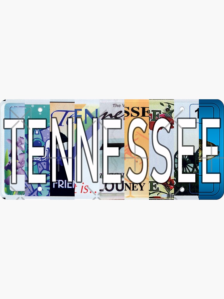 "Tennessee License Plates" Sticker for Sale by stermitkermit Redbubble