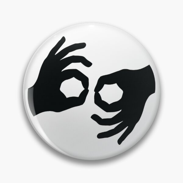 Item preview,  American Sign Language ASL Interpreter hands symbol in black.  designed and sold by ASLstyles.