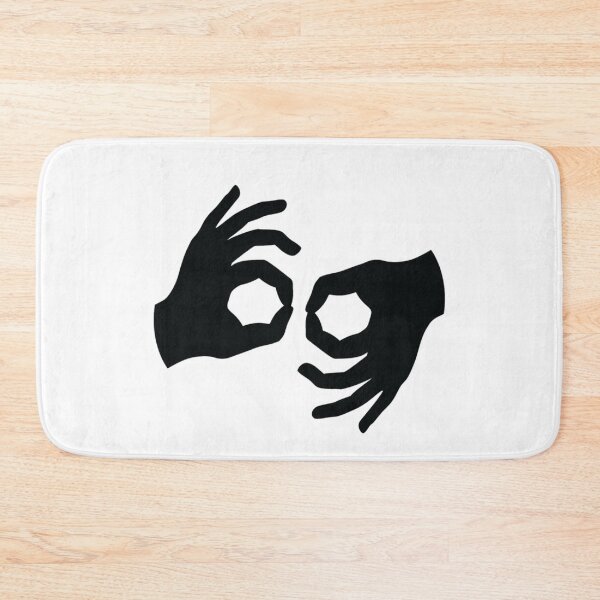 Item preview,  American Sign Language ASL Interpreter hands symbol in black.  designed and sold by ASLstyles.