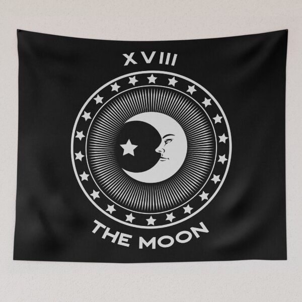 Item preview, The Moon Tarot Card - Major Arcana designed and sold by Coder-T.
