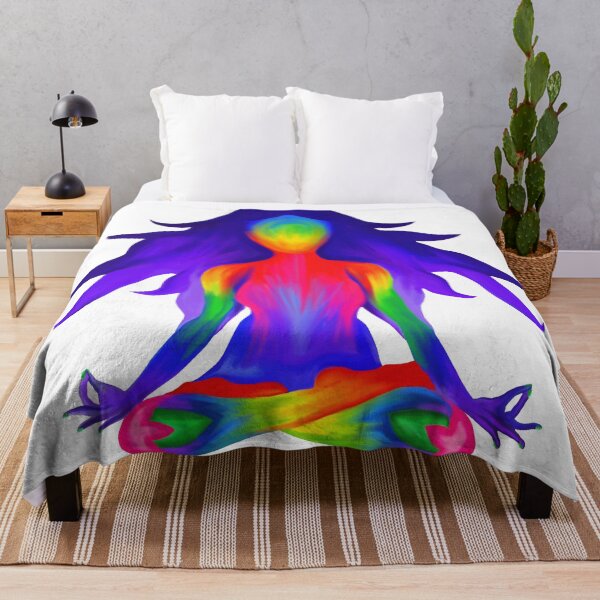 Item preview, Rainbow Yoga Half Lotus Pose designed and sold by Deborah Camp.
