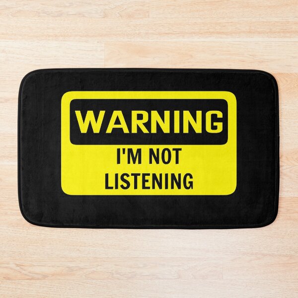 Item preview, Warning I'm not listening Teenager Introvert Funny Design designed and sold by FP-POD.