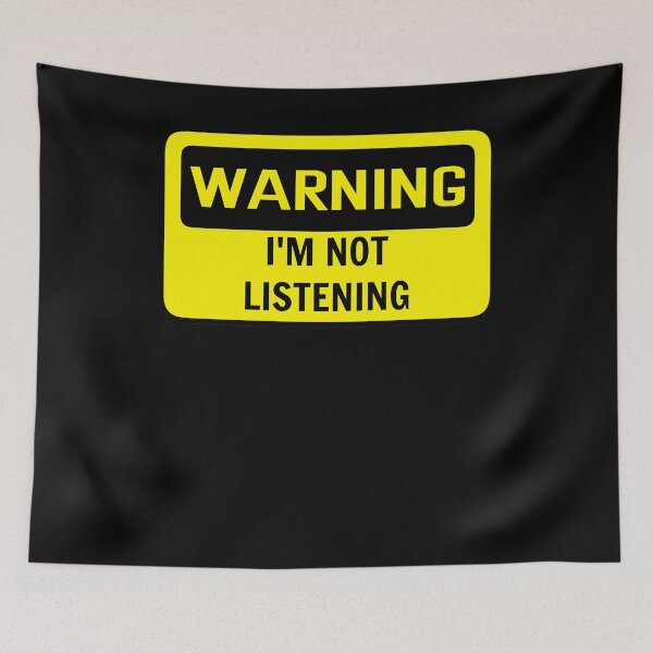 Item preview, Warning I'm not listening Teenager Introvert Funny Design designed and sold by FP-POD.