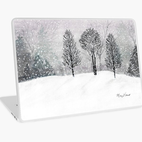 Item preview, Winter Snow Watercolor Scene designed and sold by littrellart.