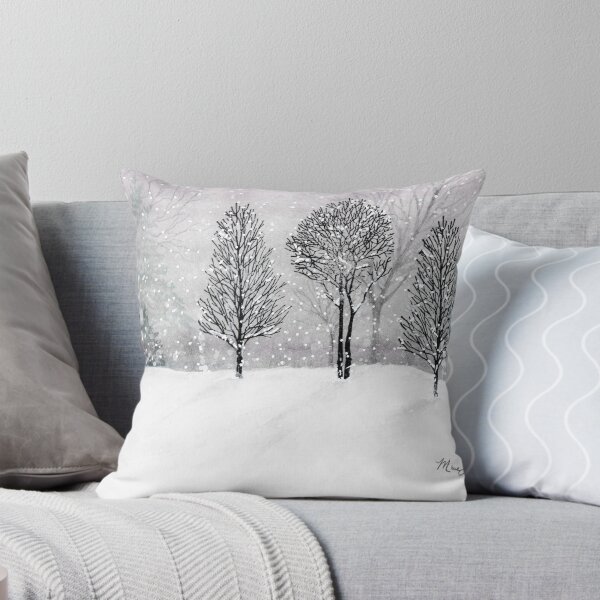 Item preview, Winter Snow Watercolor Scene designed and sold by littrellart.