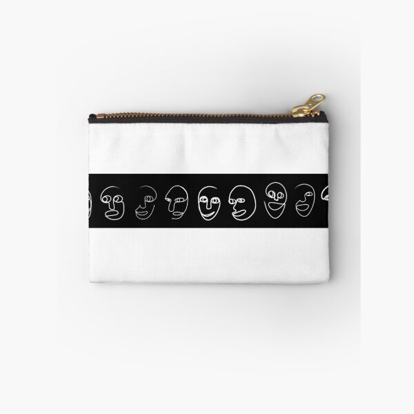Item preview, 1 line faces white on black designed and sold by KikasArt.