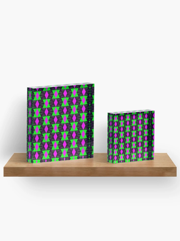 Thumbnail 3 of 5, Acrylic Block, Color Pattern | Colorful Pattern | Cool Color Patterns | Patterns Colorful | Colorful Pattern Design designed and sold by Dream Wear.