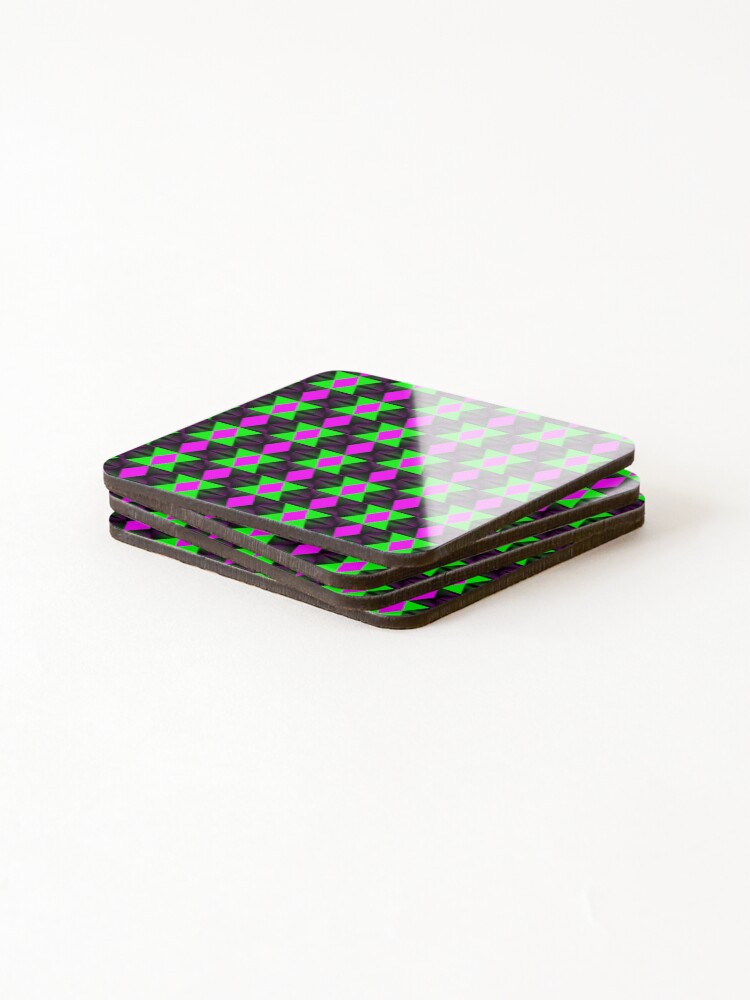 Thumbnail 4 of 5, Coasters (Set of 4), Color Pattern | Colorful Pattern | Cool Color Patterns | Patterns Colorful | Colorful Pattern Design designed and sold by no1phoneman.