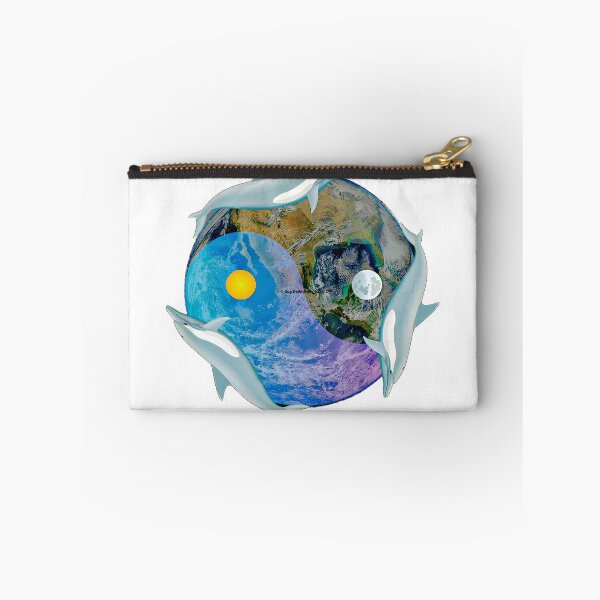 Item preview, Yin Yang Earth Symbol with dolphins designed and sold by Guyshka.