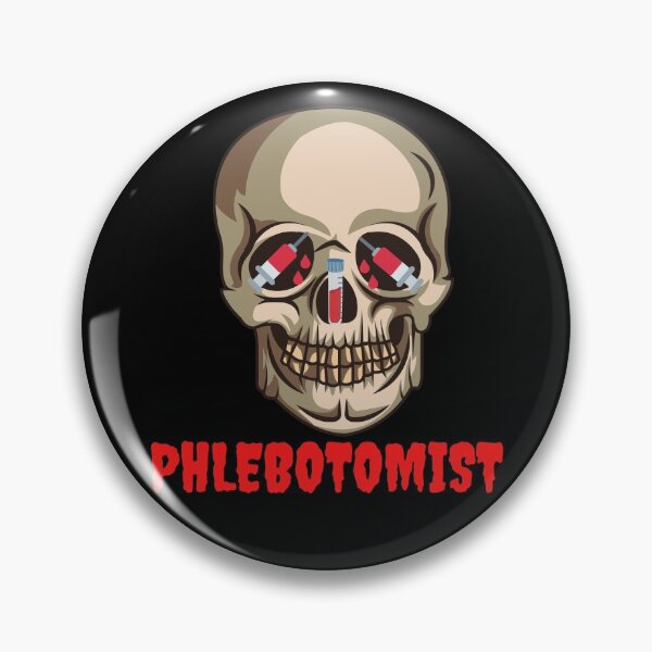 Item preview, HALLOWEEN SKULL SYRINGE PHLEBOTOMIST FUNNY designed and sold by Hippiesole.