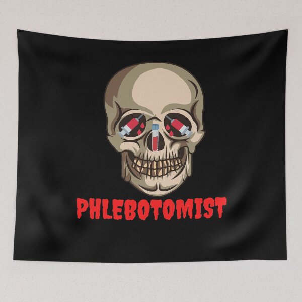 Item preview, HALLOWEEN SKULL SYRINGE PHLEBOTOMIST FUNNY designed and sold by Hippiesole.