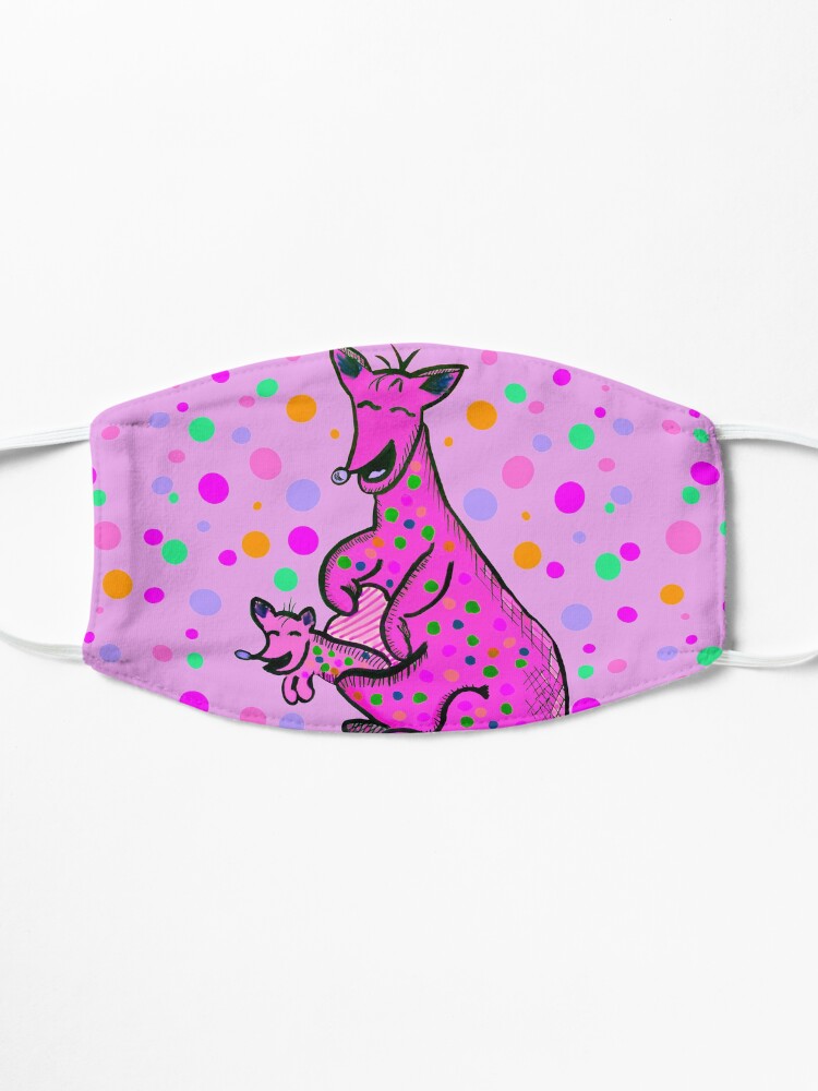 Alternate view of Kangaroo with Baby Laughing Pink Mask