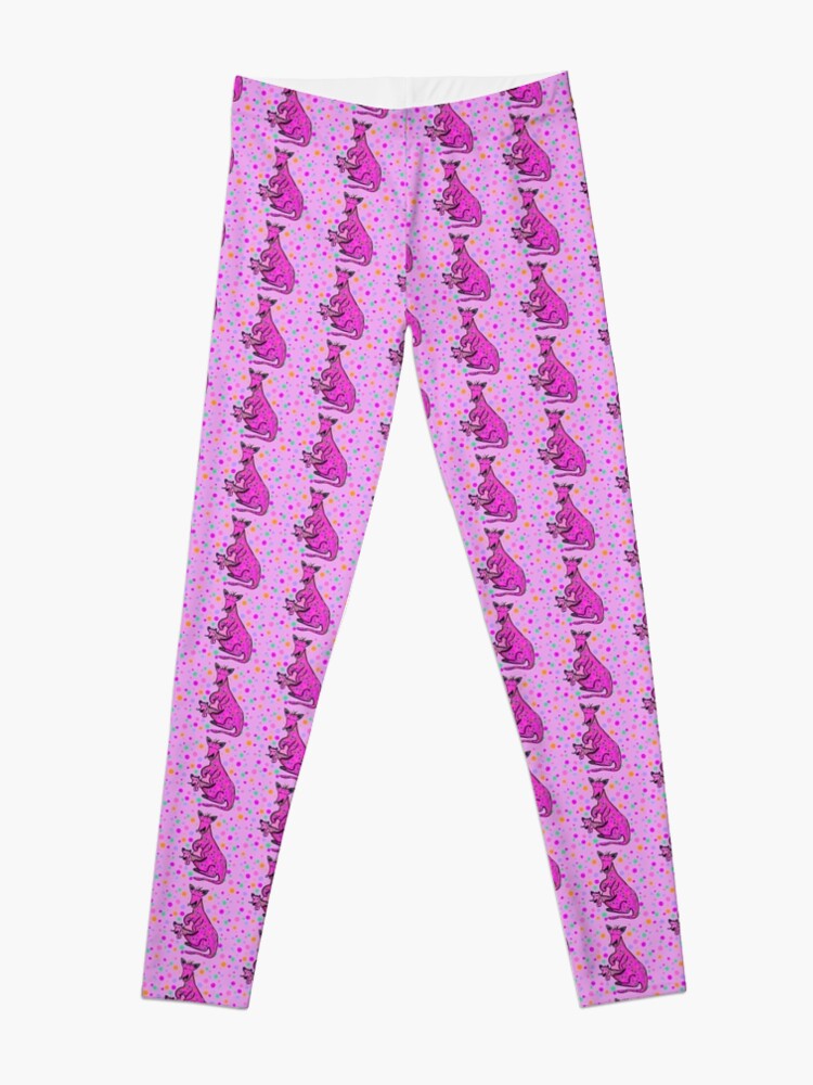 Alternate view of Kangaroo with Baby Laughing Pink Leggings
