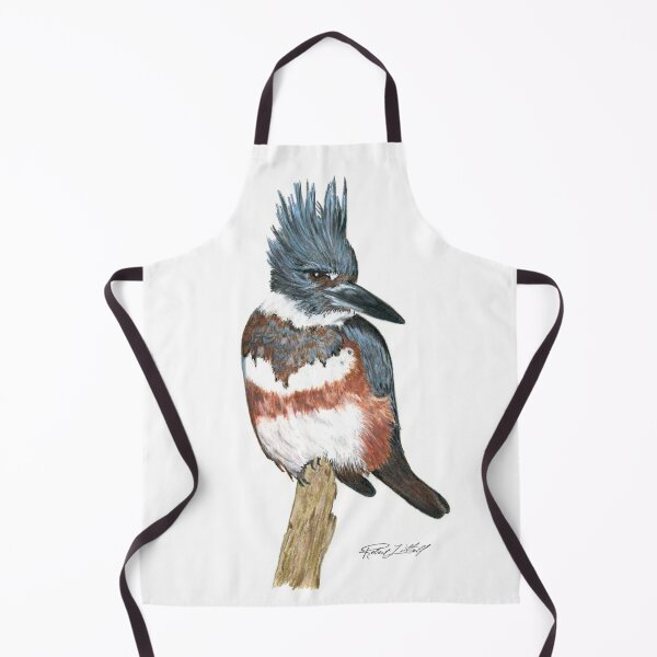 Item preview, Hand Drawn Belted Kingfisher Bird - by Robert Littrell designed and sold by littrellart.