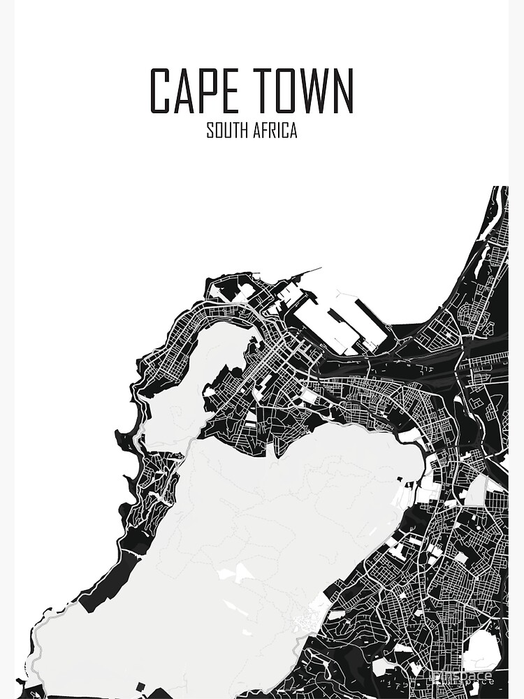 "Cape Town City Map" Poster for Sale by pinspace Redbubble